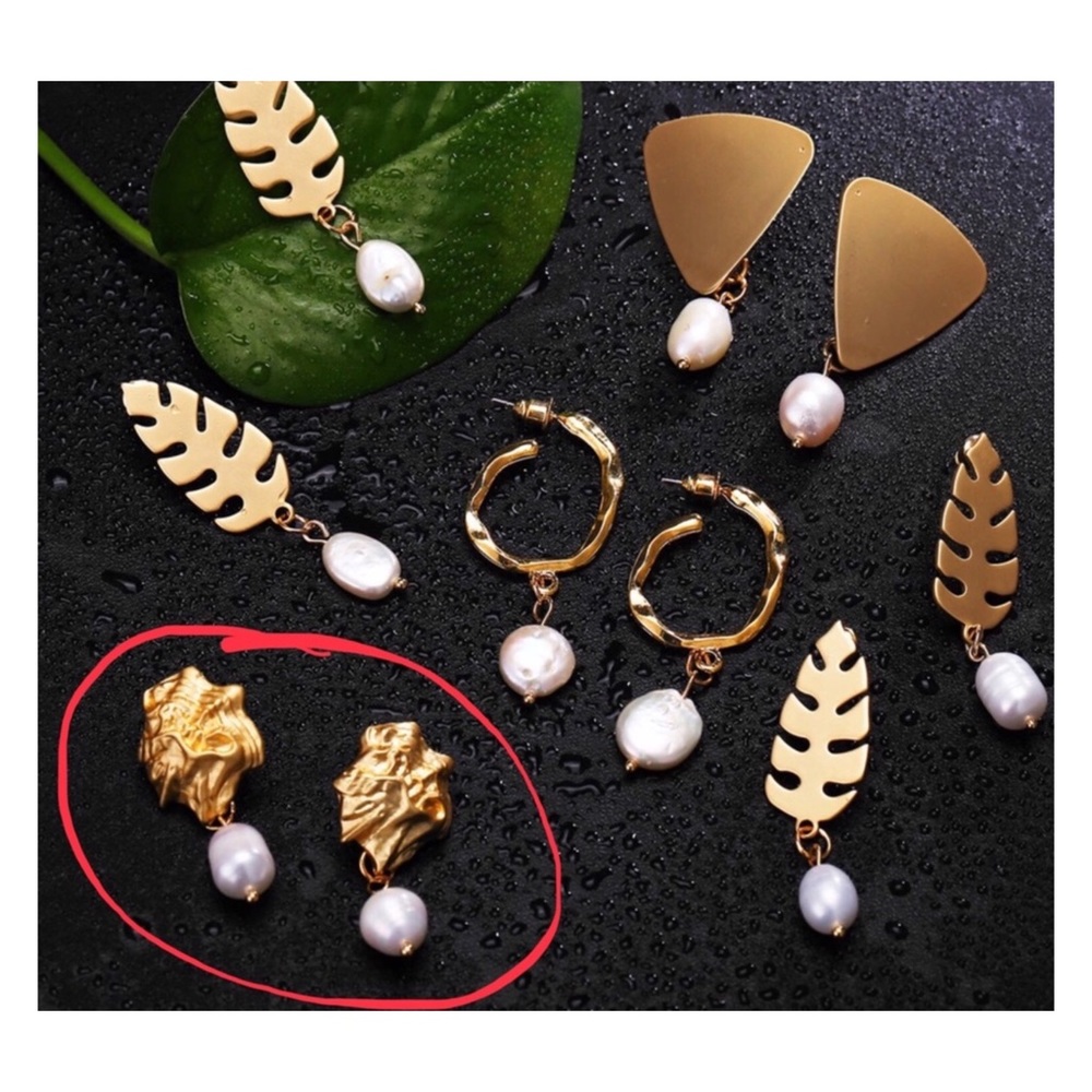 ❤️ NWT Modern Earrings Natural Fresh Water Pearl